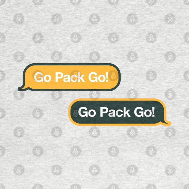 Go Pack Go Text Message by Rad Love